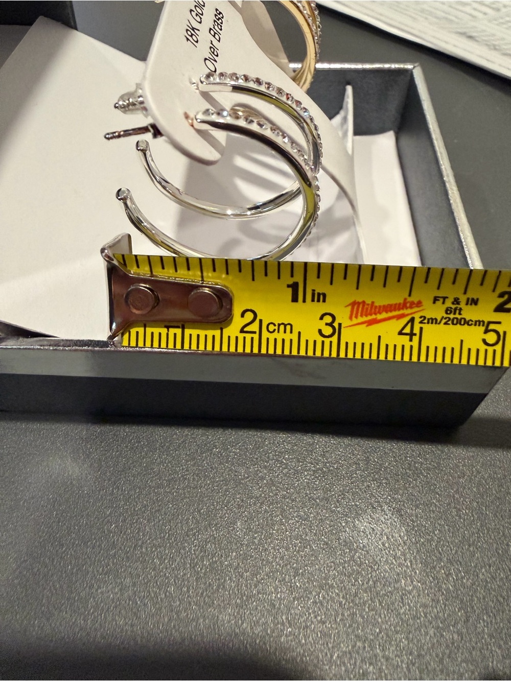AND NOW THIS Gold and Silver‎ Hoop Earrings - Picture 5 of 5